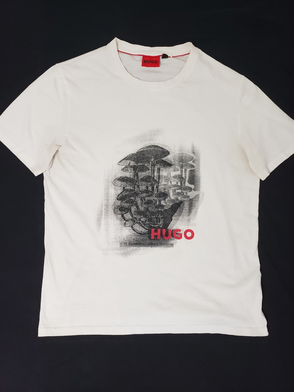 HUGO Boss Men’s L White Mushroom Graphic T-Shirt Relaxed Fit Streetwear - Picture 3 of 9